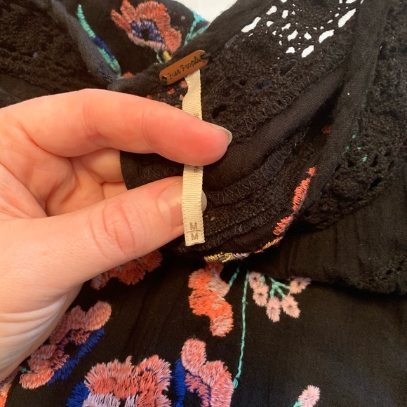 Free People Embroidered Smocked Victorian Dress - Picture 3 of 6